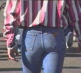 Incredibly beautiful skintight faded Wranglers!  These simply could not be any tighter!  Yeow!