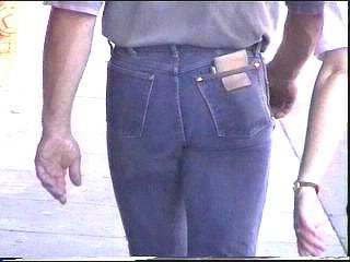 Check out that sexy bulging back right pocket!  Very nice!