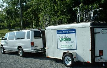Our shuttle van.&nbsp; It carried all of us and our stuff comfortably. 