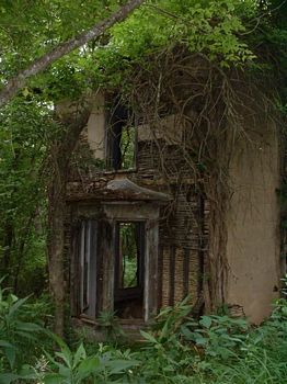This house sat right next to the old rail bed.