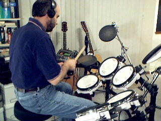 Practicing on the Roland V-Drums