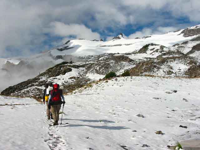 snow on trail