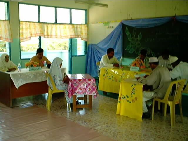 bahagian hafazan sedang berlangsung di dalam kelas th6 wira