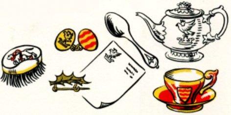 armorial emblems on household treasures