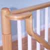 Natural and painted wood make a superior styled staircase