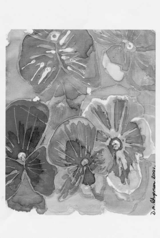 black and white flowers