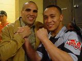 click thumbnail 2 enlarge&nbsp;&nbsp; ... former Warrior centre / fullback Motu Tony with " the man " Anthony Mundine&nbsp; (left)(
