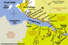 Turnagain Arm Map - Click to Enlarge
