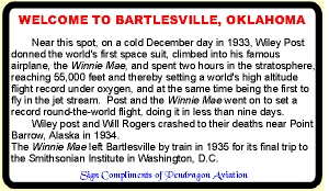 Wiley Post Memorial at Bartlesville Municipal Airport