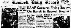 Headline from Roswell Newspaper