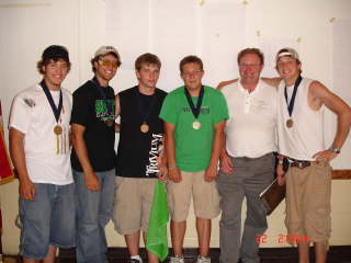 Kevin Oldenkamp, Jared Koliha, Jason Galley, Andy Thiele, Coach Lee White-Hamilton, Chris Pelletier