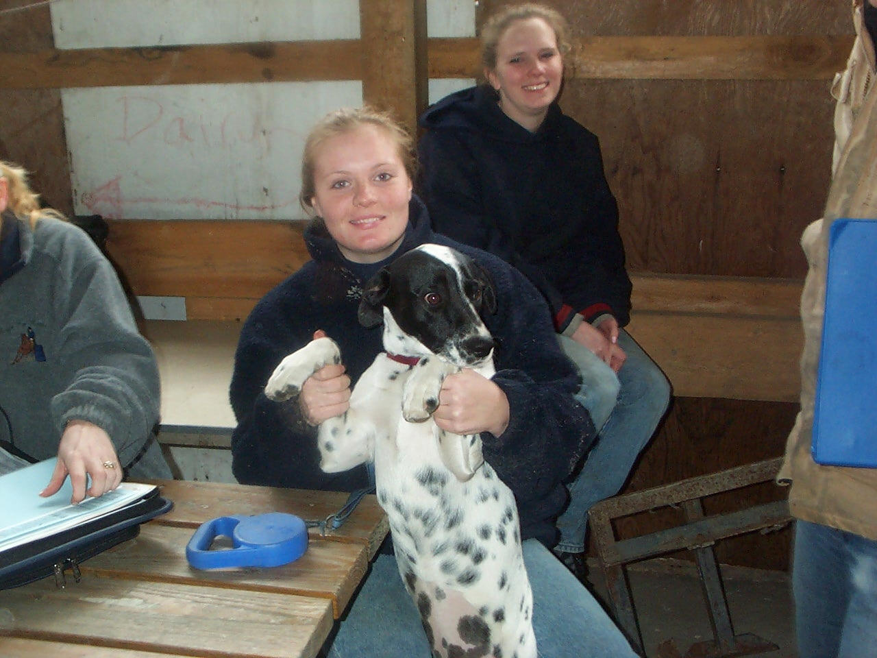 Janette & Meg... paying close attention... Tammy smiling in the background...