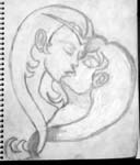 This was a kiss study that ended up evolving into a valentine.