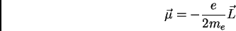 \begin{displaymath}
\vec \mu = {q \over 2} (\vec r \times \vec v)
\end{displaymath}