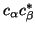 $c_\alpha c_\beta^*$