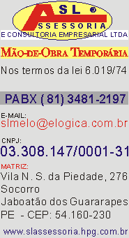 Benvindo ao site da: SL Assessoria e Consultoria Empresarial Ltda