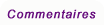 vos commentaires