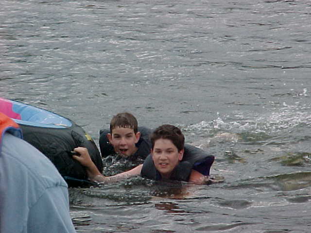 james and ian when they went tubing