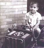 Senna aged 4 with his first 1 horse power engine gokart.