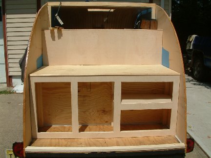 Rough galley cabinets