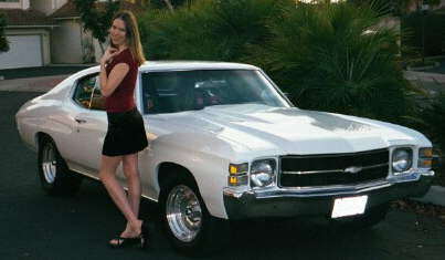 My girlfriend Ashley with my Chevelle