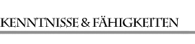 Kenntnisse & Faehigkeiten