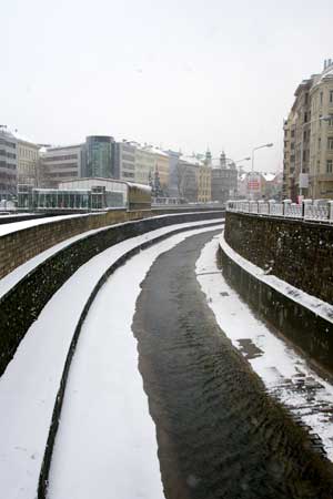 Former moat around Vienna