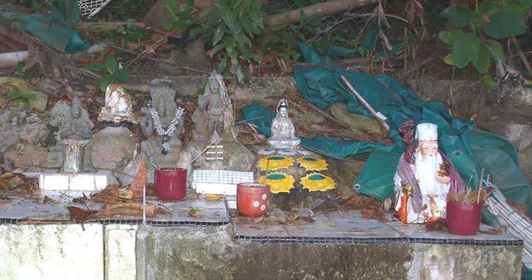 View of Labrador Beach shrine deities