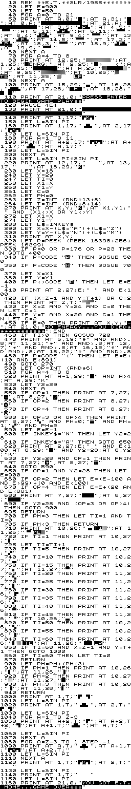 Program LLIST