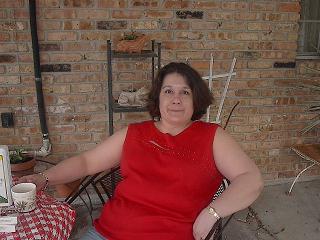 Mom catching some breeze outside