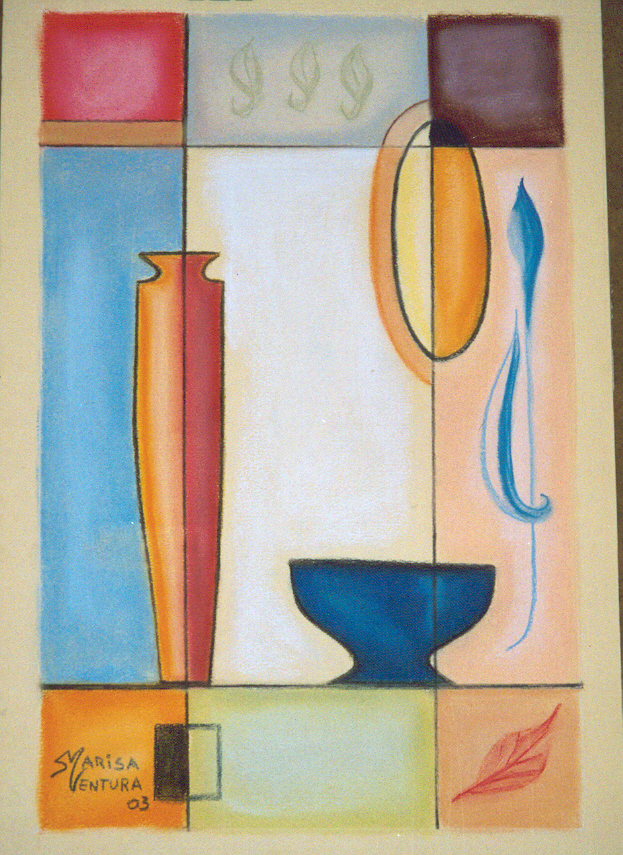 pastel sobre papel