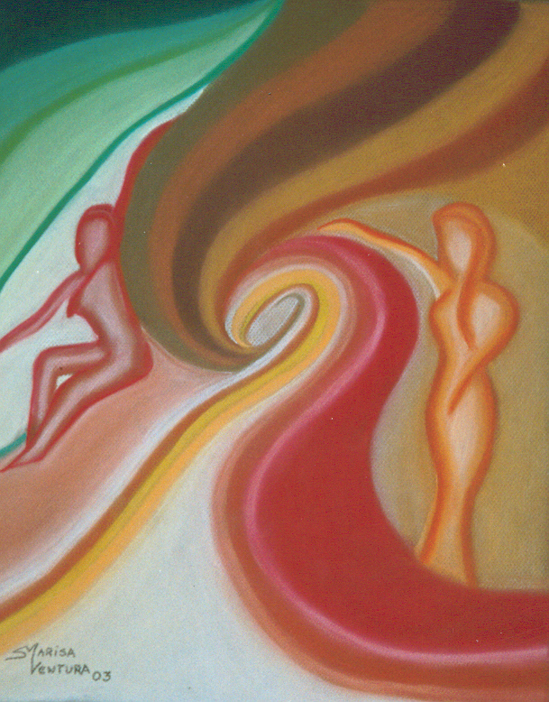 pastel sobre papel