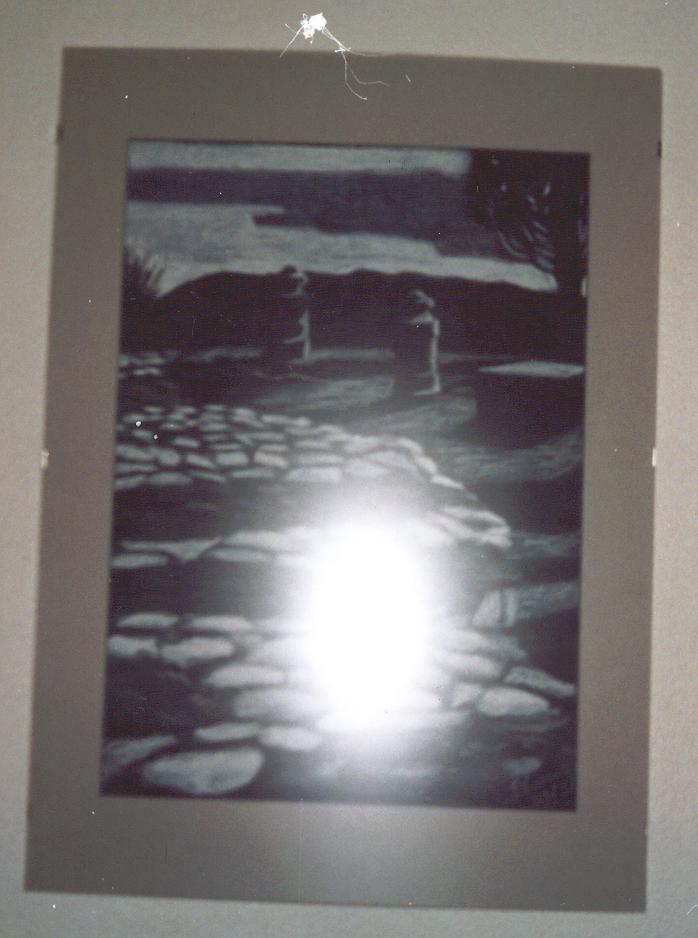 pastel sobre papel