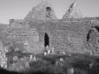 The same church ruin in evocative black and white!