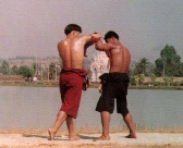 OUTSIDE FOREARM block against an elbow
