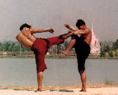 OUTSIDE SHIN block against a kick