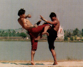 OUTSIDE SHIN block against a knee