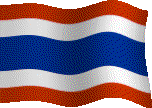 Flag Of Thailand: red = Thai people; 
white = Buddhism; blue = Thai king