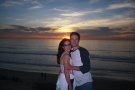 The sun sets over Karina and Jared.