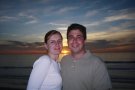 And as the sun sets over the water, our traveling duo poses one last time.