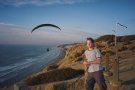 ...and Jared's turn posing near the hang glider...