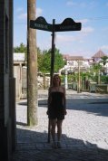 Fooled you!  You probably thought Nataliya was in downtown Manhattan, but she's still in a backlot at Universal Studios!