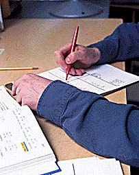Person writing