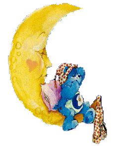 bear sleeping on moon