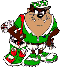 Taz golfing