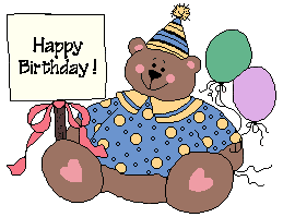 bear/hap bday sign