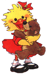 Suzy hugging bear