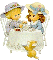 girls having tea