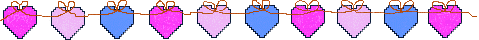 pink/blue heart line