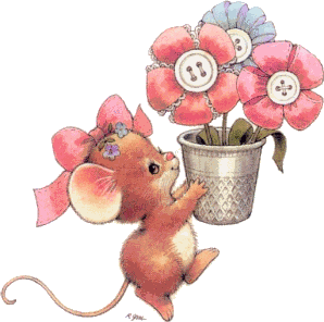 mouse/flowers